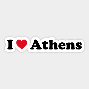 I Love Athens Sticker